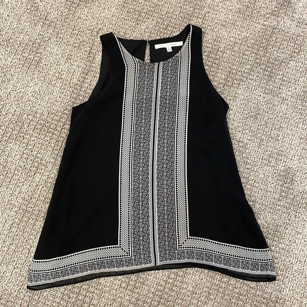 Black chiffon tank top